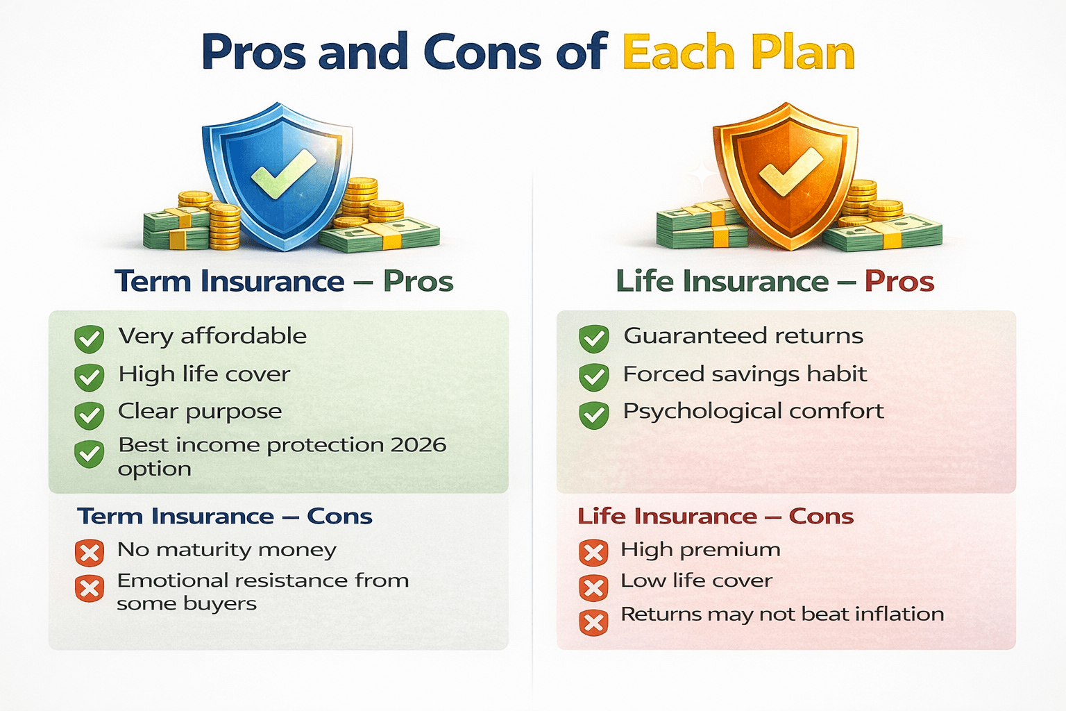 Term Insurance vs Life Insurance